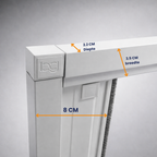 Dakgordijn® - Verduisterend Plissé + Hor dakraam gordijn 2in1 op interieur afwerking