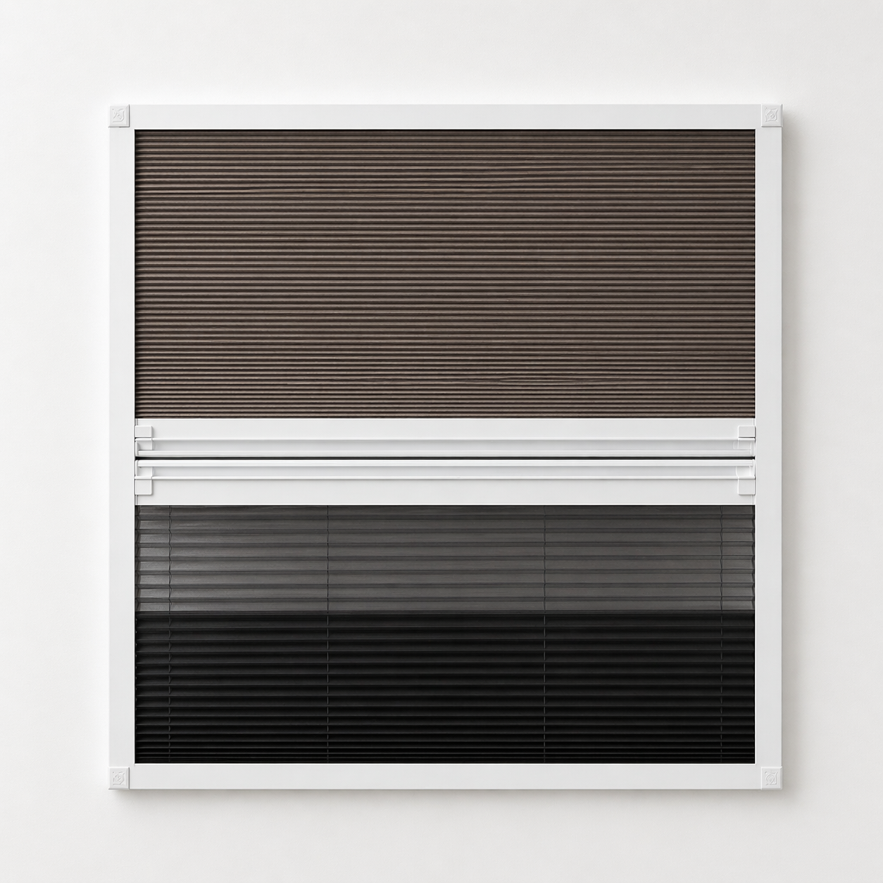 Dakgordijn® - Verduisterend Plissé + Hor dakraam gordijn 2in1 op interieur afwerking